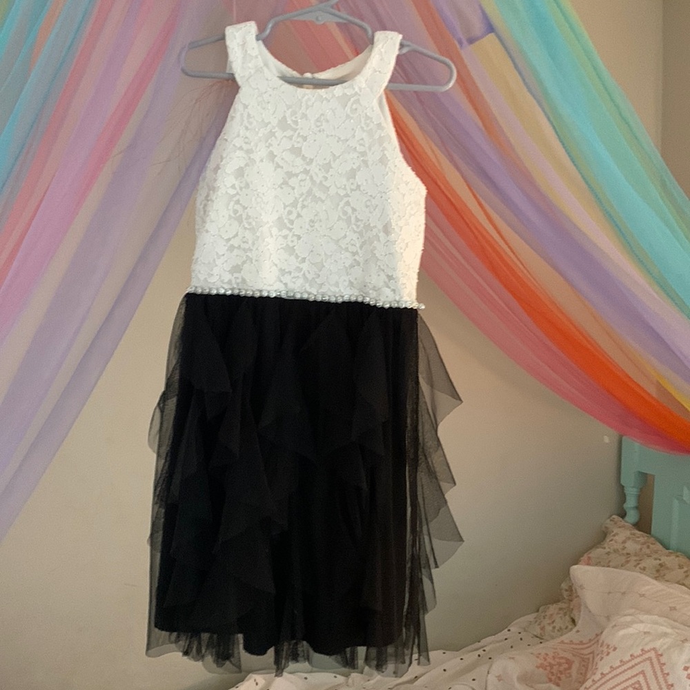 Girls formal or dress up lace and rhinestone border